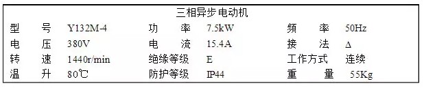 电机参数